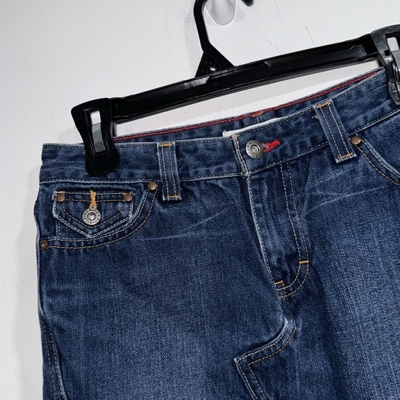 Tommy Hilfiger skirt denim Jean a line cotton retro vintage y2k size 4 pockets - Picture 2 of 7